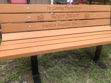 Load image into Gallery viewer, Memorial Park Bench- Recycled Plastic