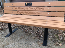 Load image into Gallery viewer, Memorial Park Bench- Recycled Plastic