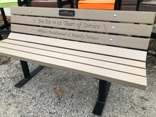 Load image into Gallery viewer, Memorial Park Bench- Recycled Plastic