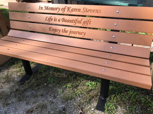 Memorial Park Bench- Recycled Plastic