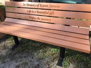 Memorial Park Bench- Recycled Plastic